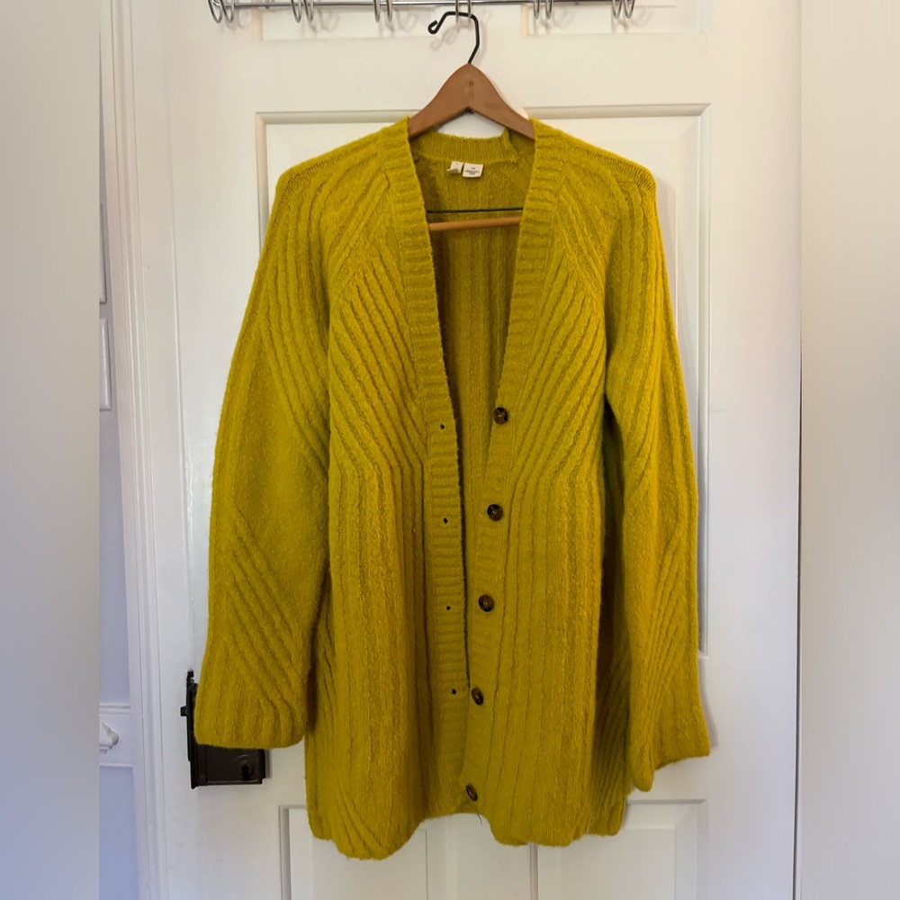 Anthropologie Moth Cardigan - Chartreuse Grinch Green Size Medium